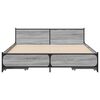 vidaXL Cama con cajones madera ingenier&iacute;a gris Sonoma 120x190 cm