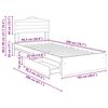 vidaXL Cama con almacenamiento con cabecera Roble Sonoma 100 x 200 cm