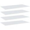 vidaXL Estante estanter&iacute;a 4uds contrachapada blanco brillo 80x20x1,5cm