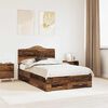 vidaXL Estructura de cama con cabecera Madera vieja 120 x 190 cm