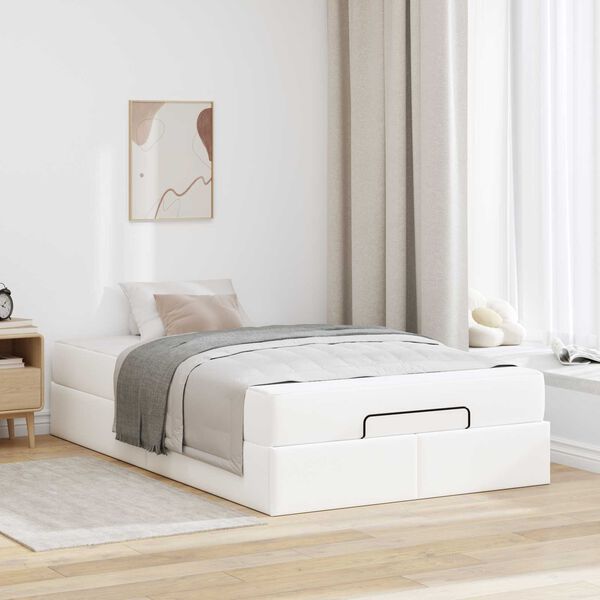 vidaXL Estructura de cama con colch&oacute;n con colch&oacute;n 2 pcs PVC