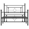 vidaXL Estructura cama sin colch&oacute;n con estribo metal negro 107x203 cm