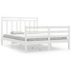vidaXL Estructura de cama de madera maciza blanca 135x190 cm