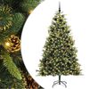 vidaXL &Aacute;rbol de Navidad artificial con ramas plegables y conos 240 cm
