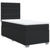 vidaXL Cama box spring con colch&oacute;n cuero sint&eacute;tico negro 100x200 cm
