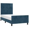 vidaXL Estructura de cama sin colch&oacute;n terciopelo azul oscuro 90x200 cm