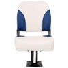 vidaXL Asiento plegable para barco 1 juego azul y blanco 41x36x48 cm