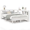 vidaXL Cama con estanter&iacute;a sin colch&oacute;n madera maciza blanca 120x200 cm
