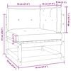 vidaXL Sof&aacute; de esquina de jard&iacute;n y cojines grises madera maciza acacia
