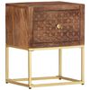 vidaXL Mesita de noche de madera maciza de mango 40x30x50 cm