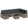 vidaXL Conjunto de sof&aacute; de jard&iacute;n 9 uds. rat&aacute;n sint&eacute;tico