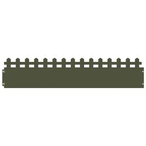 vidaXL Bordes para c&eacute;sped 10 uds. 103 x 0,05 x 22 cm Acero Verde oliva