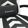 vidaXL Silla gaming con reposapi&eacute;s cuero sint&eacute;tico negro blanco
