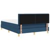 vidaXL Cama Box Spring LED con colch&oacute;n con LED Azul 160 x 200 cm tela