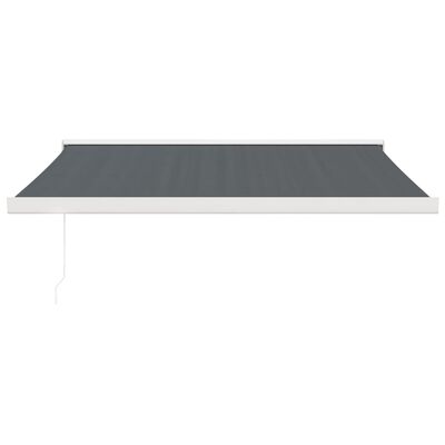 vidaXL Toldo retráctil aluminio y tela gris antracita 3,5x2,5 m