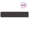 vidaXL Bordes para c&eacute;sped 30 uds acero laminado fr&iacute;o negro 20x103 cm