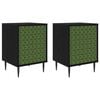 vidaXL Mesa de noche GELEEN 2 uds. Roble Negro 36 x 33 x 51 cm