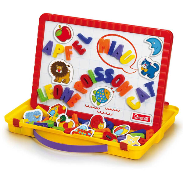 Quercetti Set de letras magn&eacute;ticas 66 uds imanes Magnetino