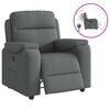 vidaXL Sill&oacute;n reclinable de tela gris oscuro