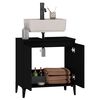 vidaXL Armario para lavabo madera contrachapada negro 58x33x60 cm