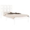 vidaXL Estructura de cama individual madera maciza blanco 90x190 cm