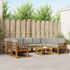 vidaXL Conjunto de sof&aacute;s de exterior 10 pcs Gris Natural y Claro