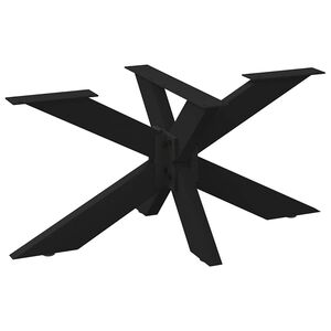vidaXL Pata para mesa de centro con forma de ara&ntilde;a, color negro, 98 x 58 x (42-43) cm, acero