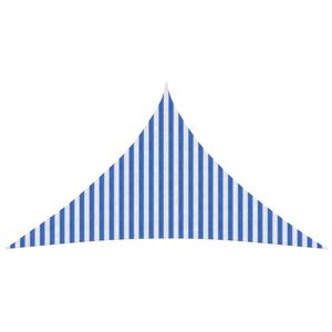 vidaXL Toldo Vela 4,5 x 4,5 x 4,5 m HDPE Triangular Azul y Blanco