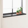 vidaXL Umbral de Ventana Negro con Vetado de Madera 120 x 45 x 4,5 cm