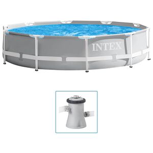 Intex Set de piscina estructura de prisma calidad superior 305x76 cm