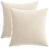 vidaXL Funda de almohada 2 uds. HEERLEN Crema 30 x 30 cm Tela Chenille