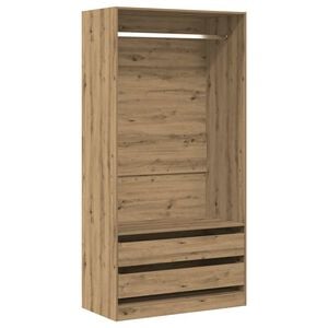 vidaXL Armario de madera de ingenier&iacute;a roble artesanal 100x50x200 cm