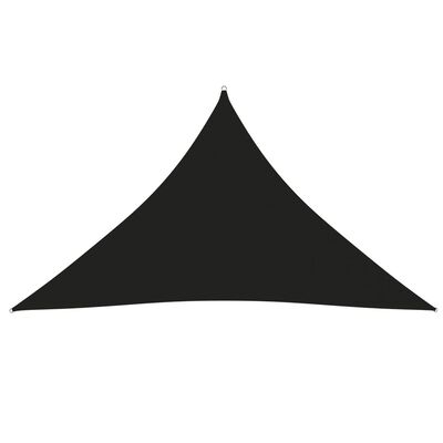 vidaXL Toldo de vela triangular tela Oxford negro 5x5x6 m
