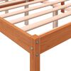 vidaXL Cama para mayores madera maciza de pino marr&oacute;n cera 120x190 cm