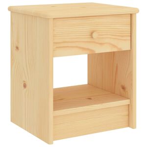 vidaXL Mesita de noche madera maciza de pino madera clara 35x30x40 cm