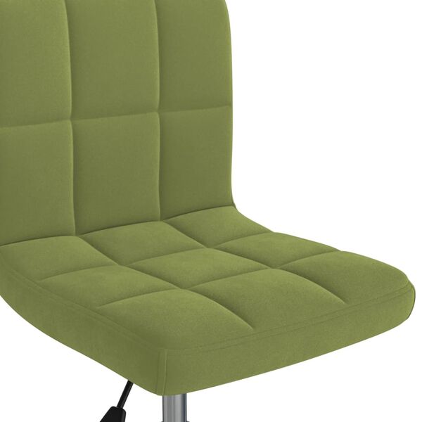 vidaXL Silla de comedor giratoria de terciopelo verde claro
