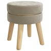 vidaXL Hocker redondo gris oscuro terciopelo