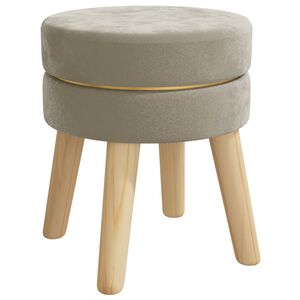 vidaXL Hocker redondo gris oscuro terciopelo