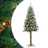 vidaXL &Aacute;rbol de Navidad Delgado con 300 LED con soporte Verde 180 cm