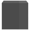 vidaXL Armario pared 2 uds madera contrachapada gris brillo 37x37x37cm