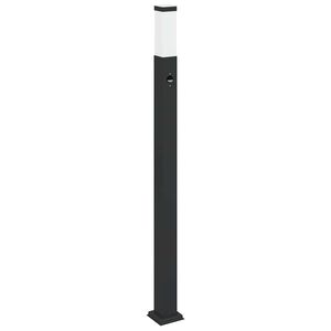 vidaXL Baliza luminosa con sensor de 110 cm, color negro, IP44