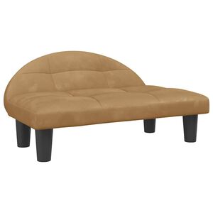 vidaXL Cama para perros de terciopelo marrón 70x52x30 cm