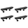 vidaXL Plataformas m&oacute;viles con 4 ruedas 4 uds PP negro 170 kg