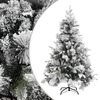 vidaXL &Aacute;rbol de Navidad con nieve flocada y pi&ntilde;as PVC y PE 150 cm