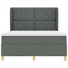 vidaXL Cama con Somier y Colch&oacute;n Gris Oscuro 90x190 cm de Tela tela