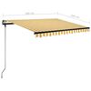 vidaXL Toldo manual retr&aacute;ctil con LED amarillo y blanco 300x250 cm