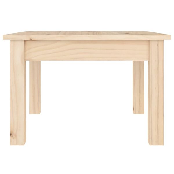 vidaXL Mesa de centro de madera maciza de pino 45x45x30 cm