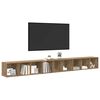 vidaXL Conjunto de mueble de TV 3 pcs Roble artesanal 37 x 35 x 107 cm