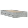 vidaXL Cama con cajones madera ingeniería gris hormigón 90x200 cm