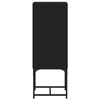 vidaXL Armario auxiliar con puerta de vidrio negro 35x37x100 cm
